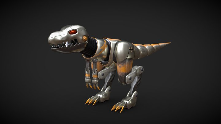 Mechanical Dinosaur 3D Model