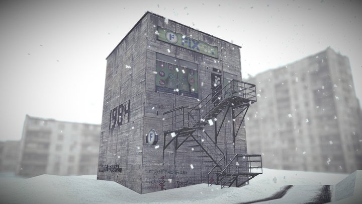 Fix Price brutalist low poly psx – Modello 3D gratuito STL