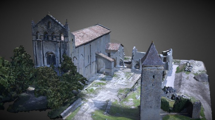 Abbaye Saint-Maurice de Blasimon (33) 3D Model