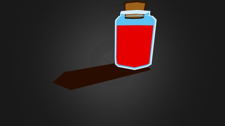 Health Potion Low Poly 3D Model