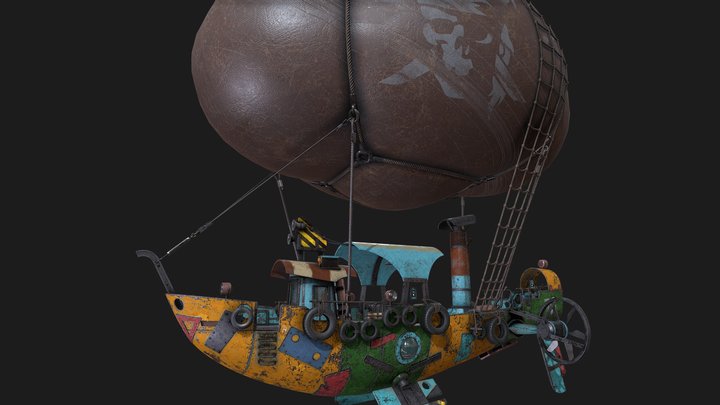AirShip LowPoly 3D Model