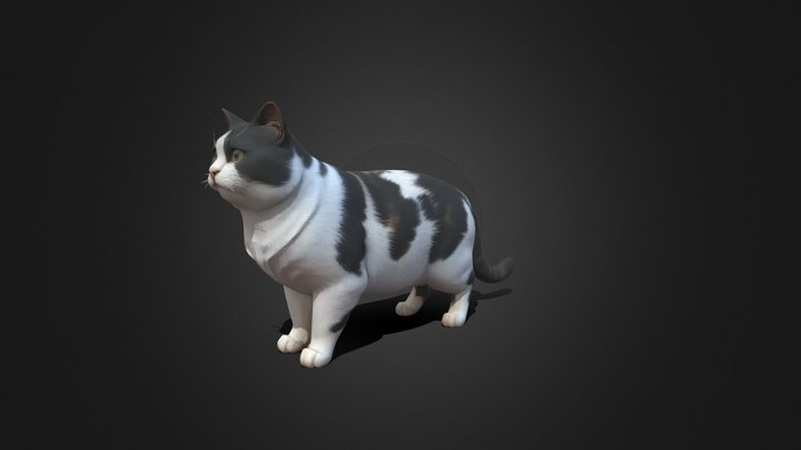 Cat (cow cat)，Available for 3D printing.