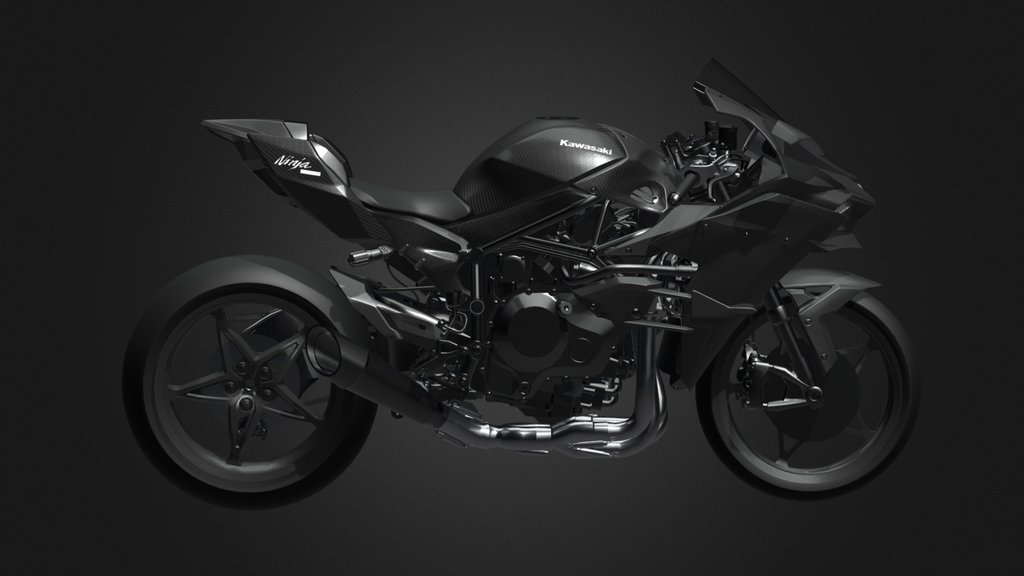 FULL CARBON Kawasaki Ninja H2R - with PBR