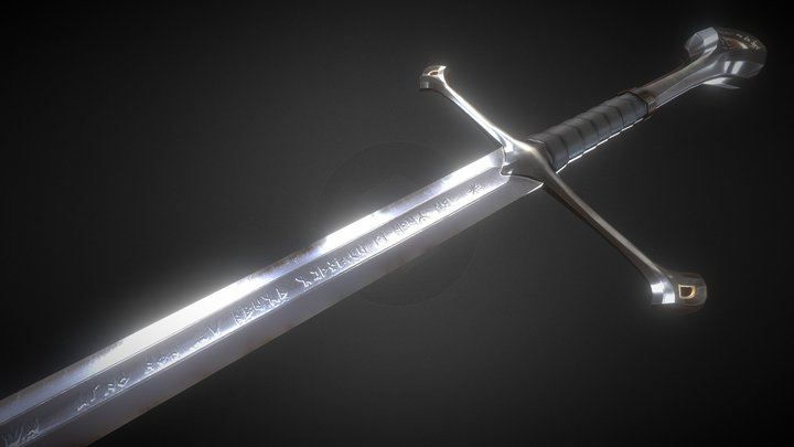 Narsil 3 Sword Texture Pack 3D Model