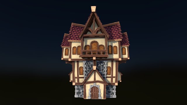 Stylized Tudor House_ Test 3D Model