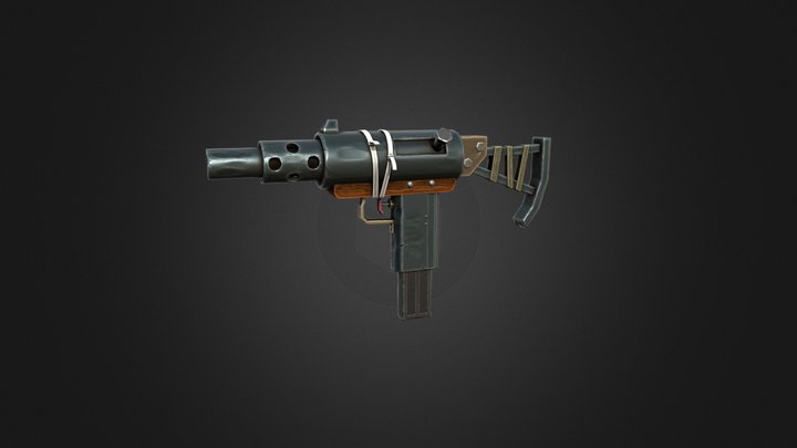 "The Scrapper" Self Crafted SMG 3D Model