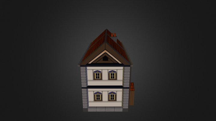 Cartoon City House 3D Model