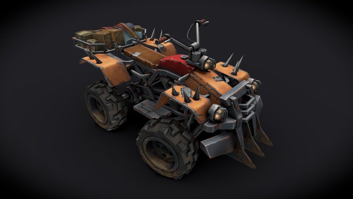 Quadricycle for zombie apocalypse 3D Model