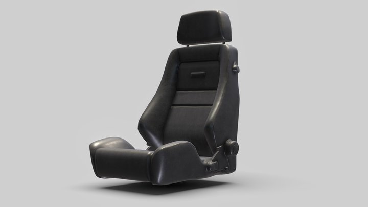 Recaro Racing Car Seat Retopo (Low Poly)