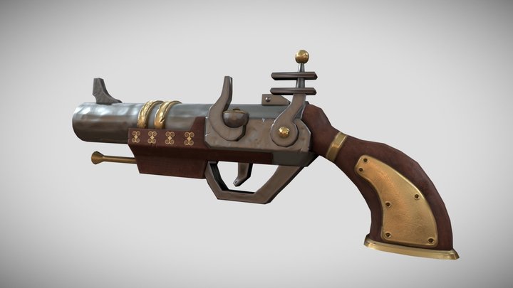 Flintlock pistol 3D Model