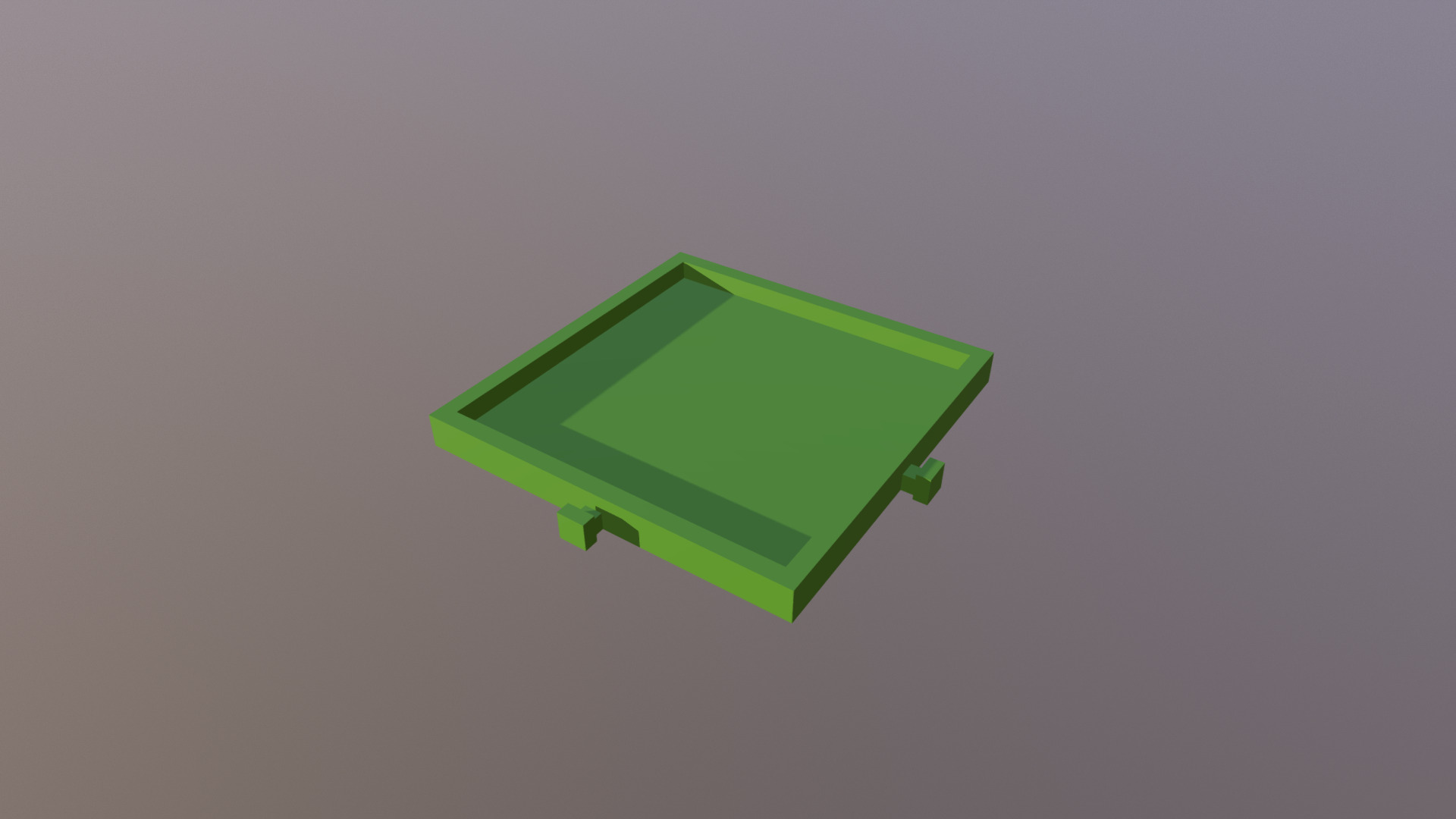 3D model tray – module for organizer - This is a 3D model of the tray - module for organizer. The 3D model is about a green box with a green lid.
