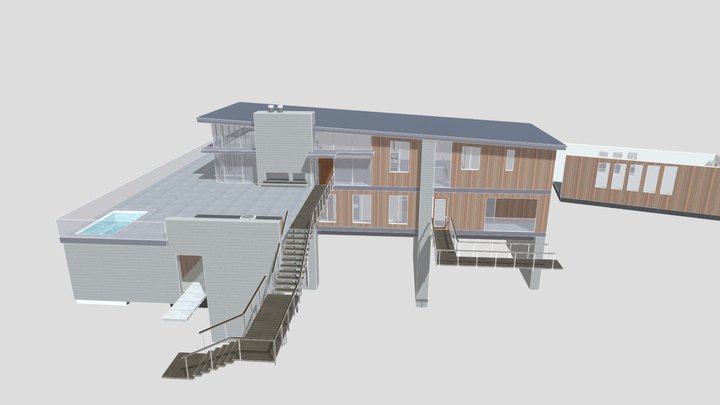 Sea Lion Ocean Terrace Bridge House 3D Model