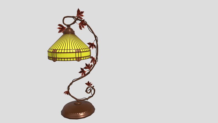 Red Iron Nature Lamp 3D Model