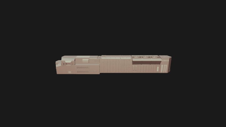 SD70 shell Low-poly 3D Model