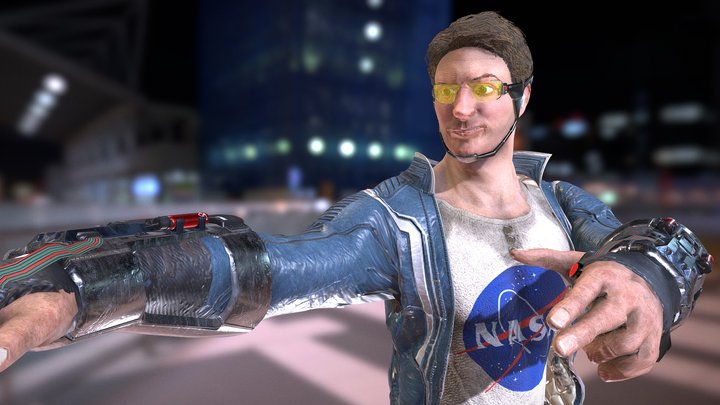 City of Heroes Blaster 3D Model