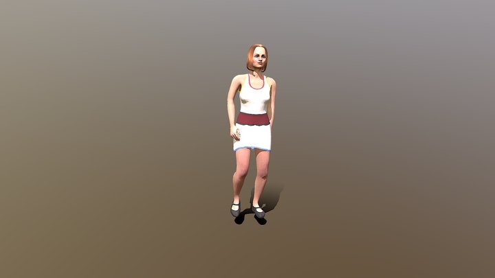 Donna che cammina 3D Model