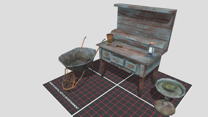 DAE 5 Finished props - Grannys House 3D Model