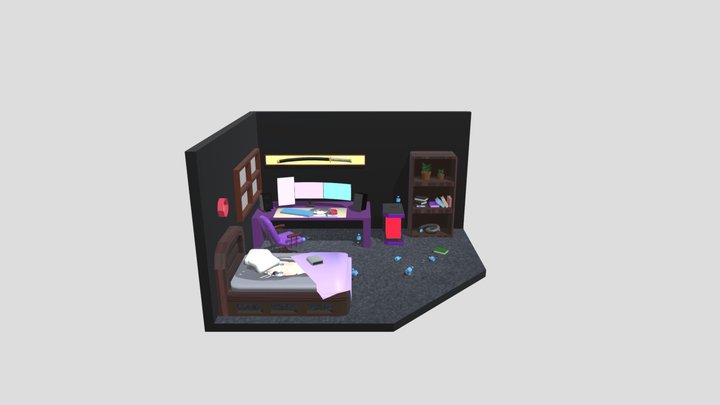 Final Work Desk 3D Model