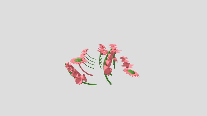 Flower Set 3D Model