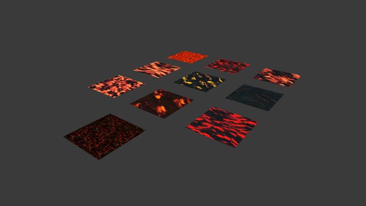 [PSX] Seamless Lava Textures 3D Model