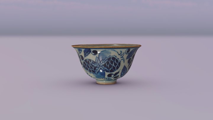 Chinese Teacup (without Lid) 3D Model