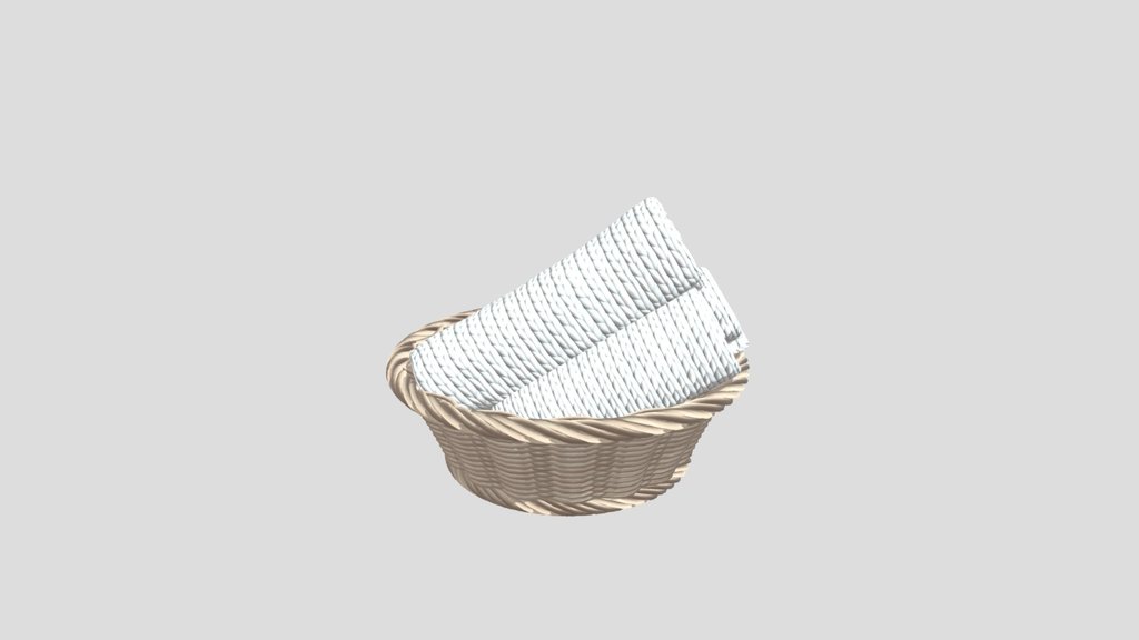 Towels Rolled With Basket