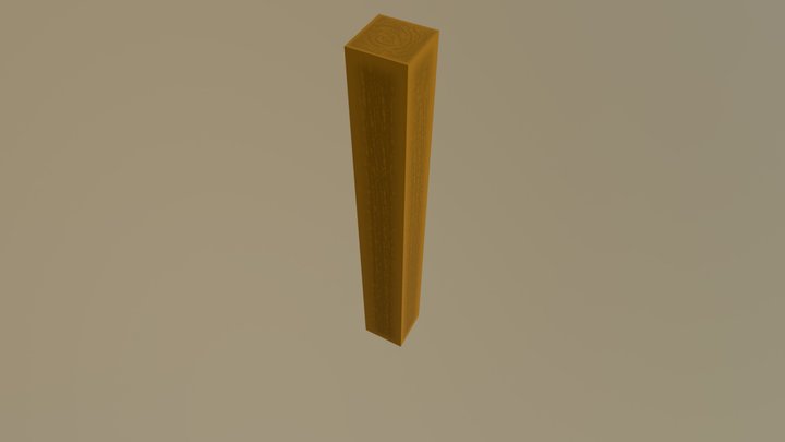 Wood Pillar 1 3D Model
