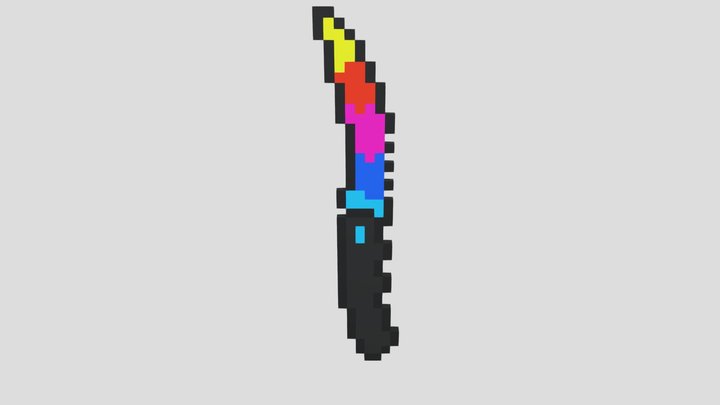 Flip Knife (Fade) 3D Model