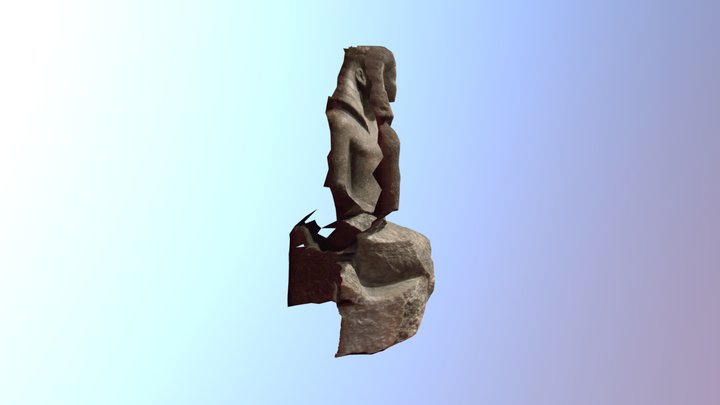 Egyptian Nobleman Statue 3D Model