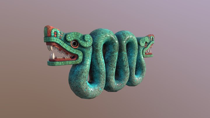 Aztec Quetzalcoatl Serpent 3D Model