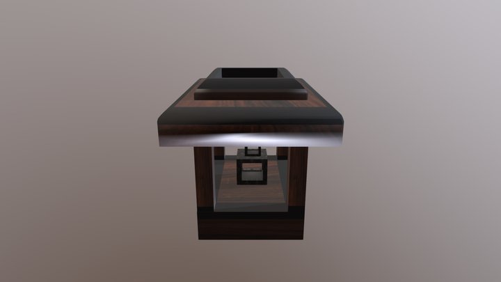 Obsidian Wooden Table 3D Model
