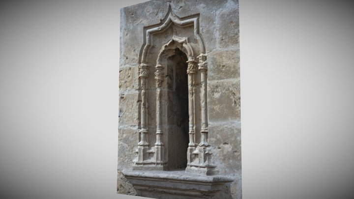 Ventana gótica 1.500 d.C. 3D Model
