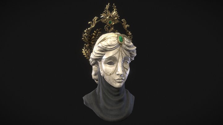 Medieval Fantasy Helmet 3D Model