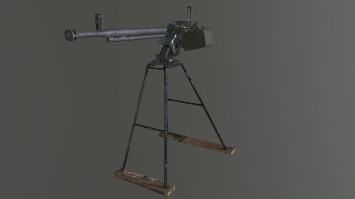 DshK Machine gun 3D Model