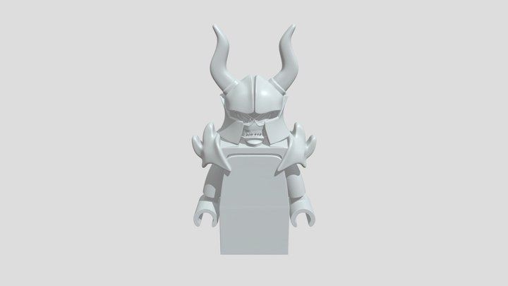 Evil LEGO warrior figure 3D Model