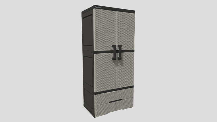 Rattan Style Storage Cabinet – Kostenloses 3D-Modell STL