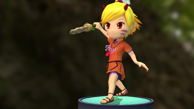 Wilderness Girl 3D Model