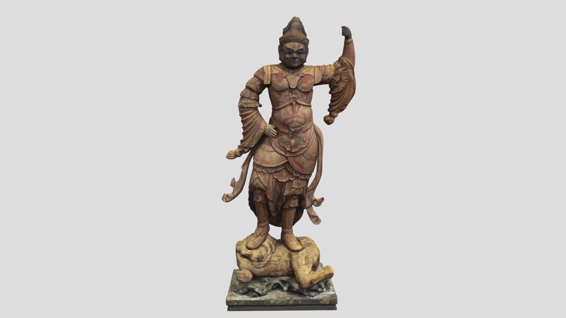 木造毘沙門天立像 — Sketchfab embed 3D viewer