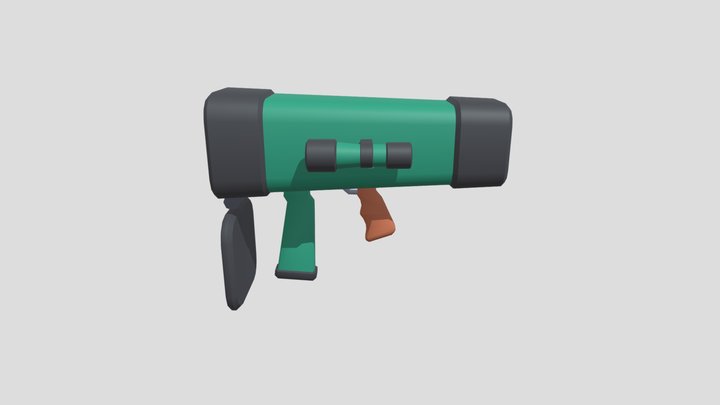Cartoon Stylized Rocket Launcher 3D Model