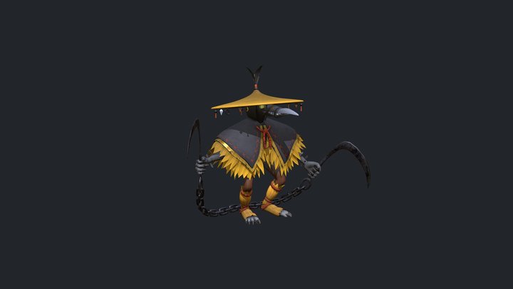 Crow Assassin Character - Dungeons & Drawings 3D Model