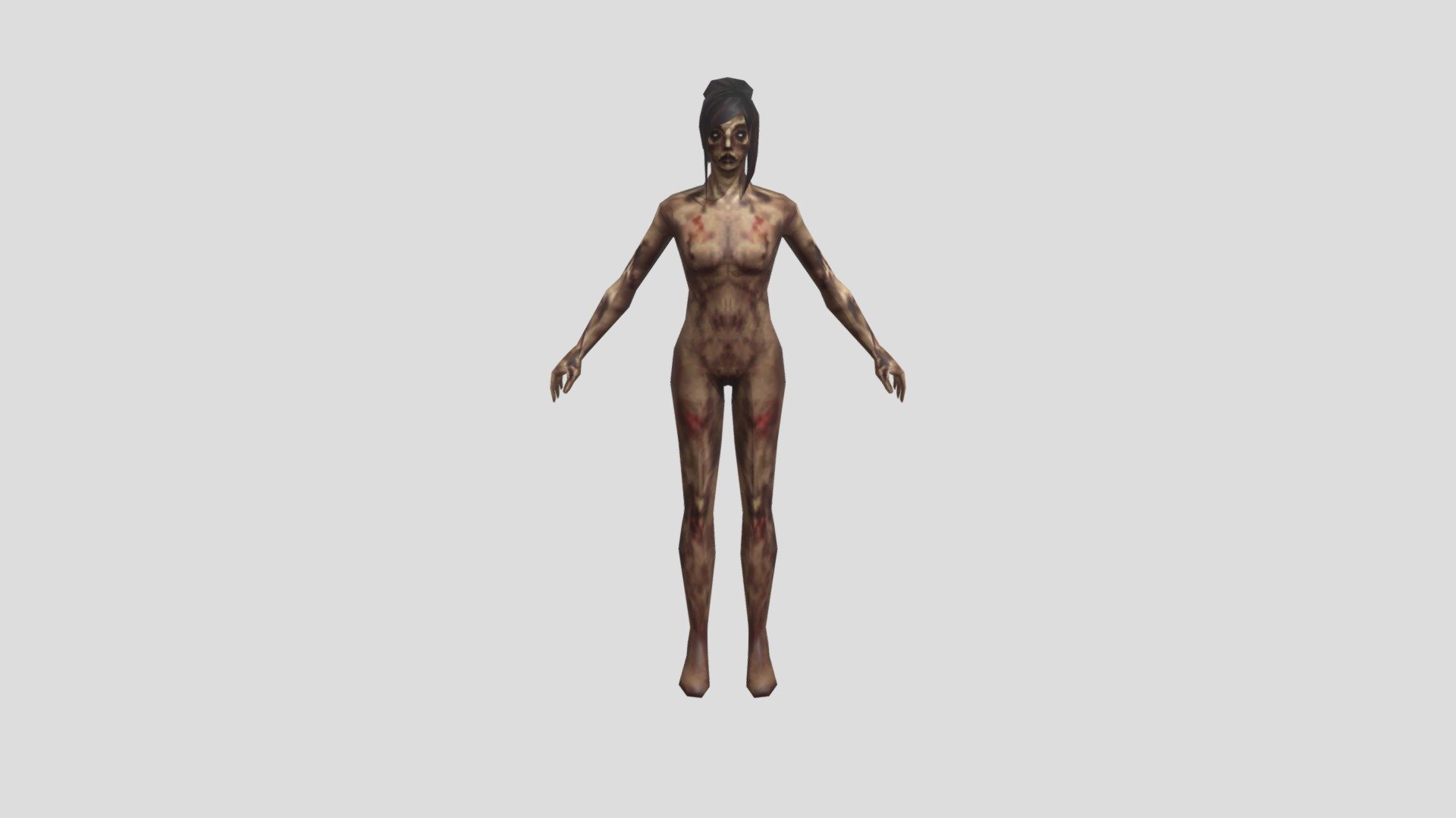 Naked female zombie