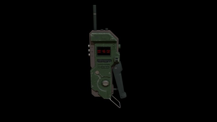 Detonator game model. 3D Model