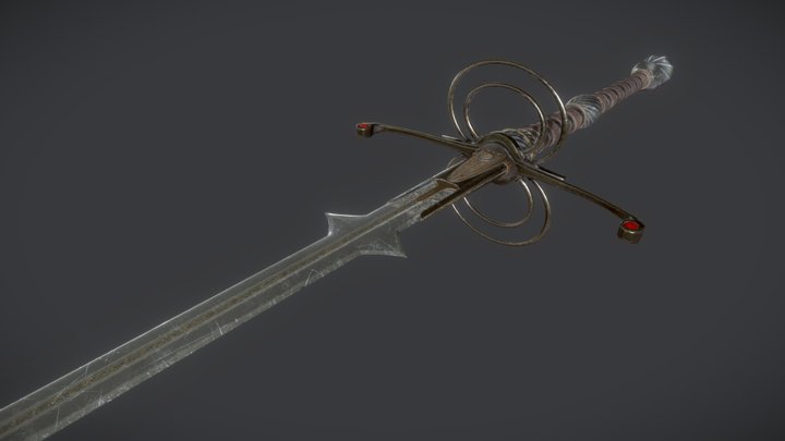 Great Sword Zweihander_without sheath 3D Model