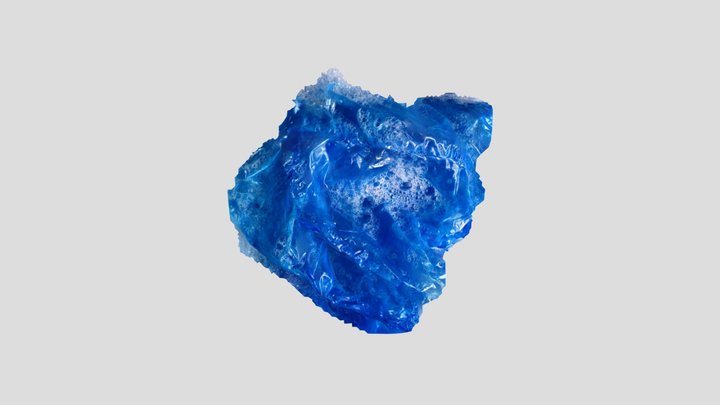 blue plastic in soapy water 3D Model