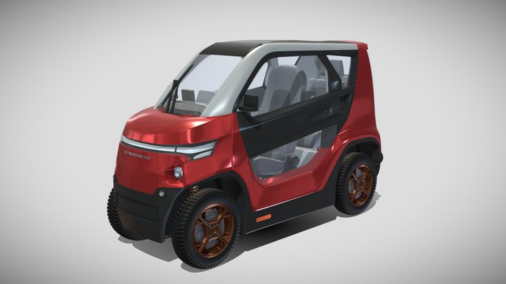 City Transformer Car 3D Model, Electric 3D Model