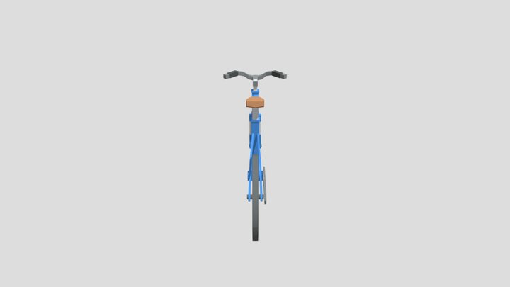 City bike low poly 3D Model