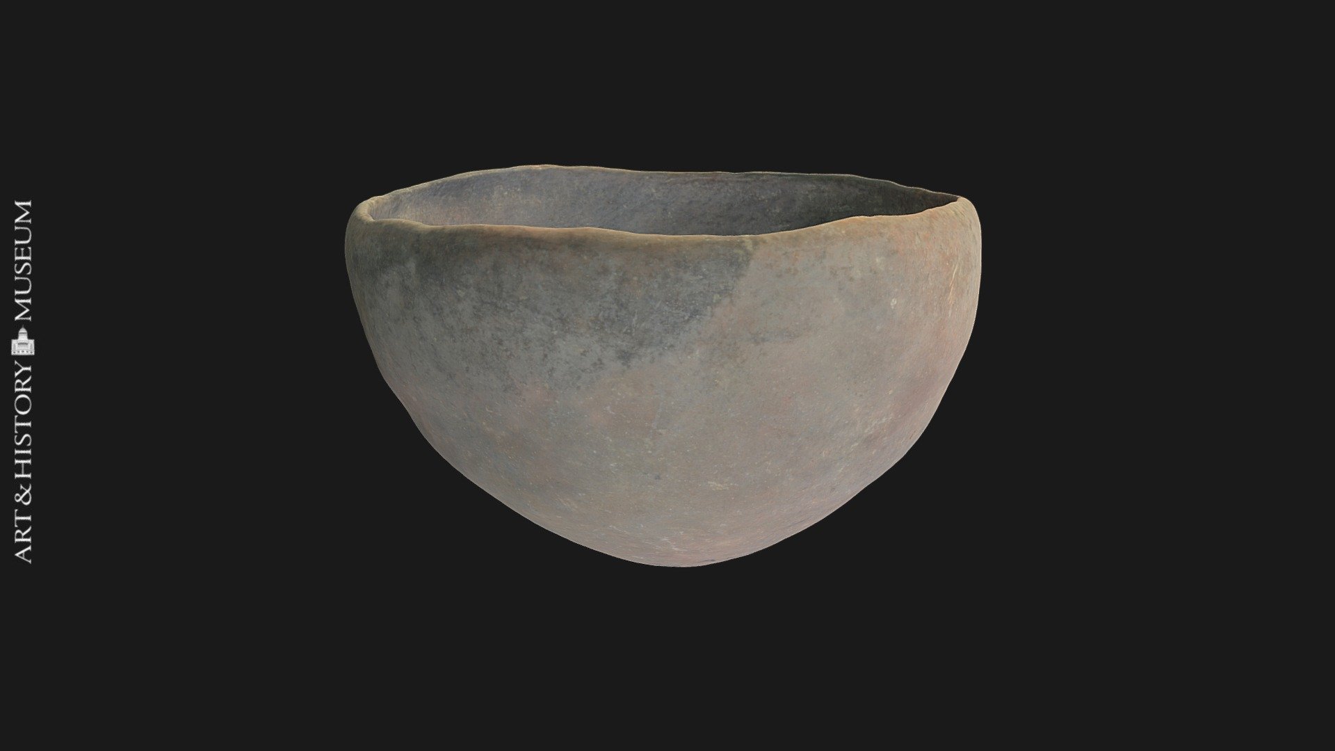 Bowl with conical base and receding rim