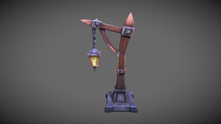 lamp low poly stylize 3D Model