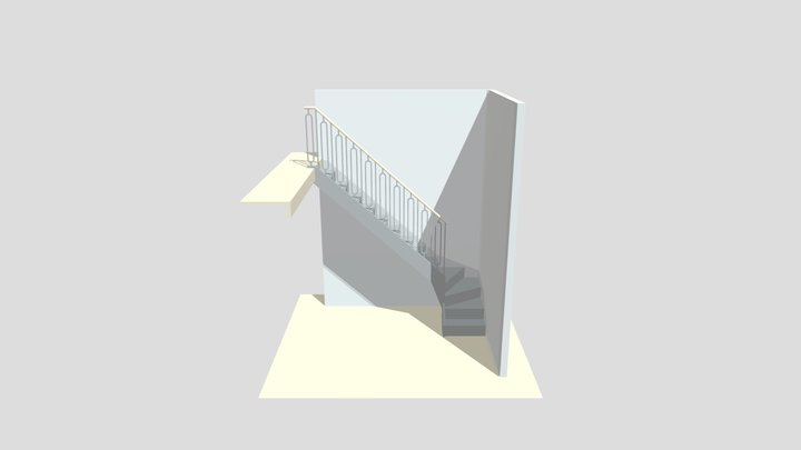 wb new staircase 01 3D Model