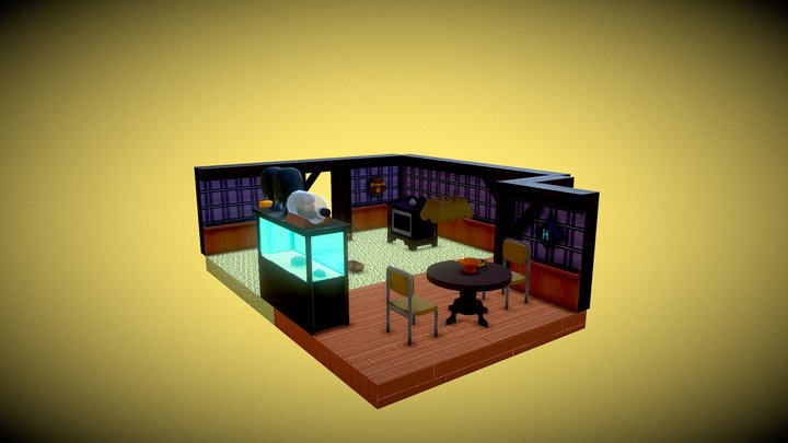 Isometric Room: Mystery Shack Sitting Room 3D Model